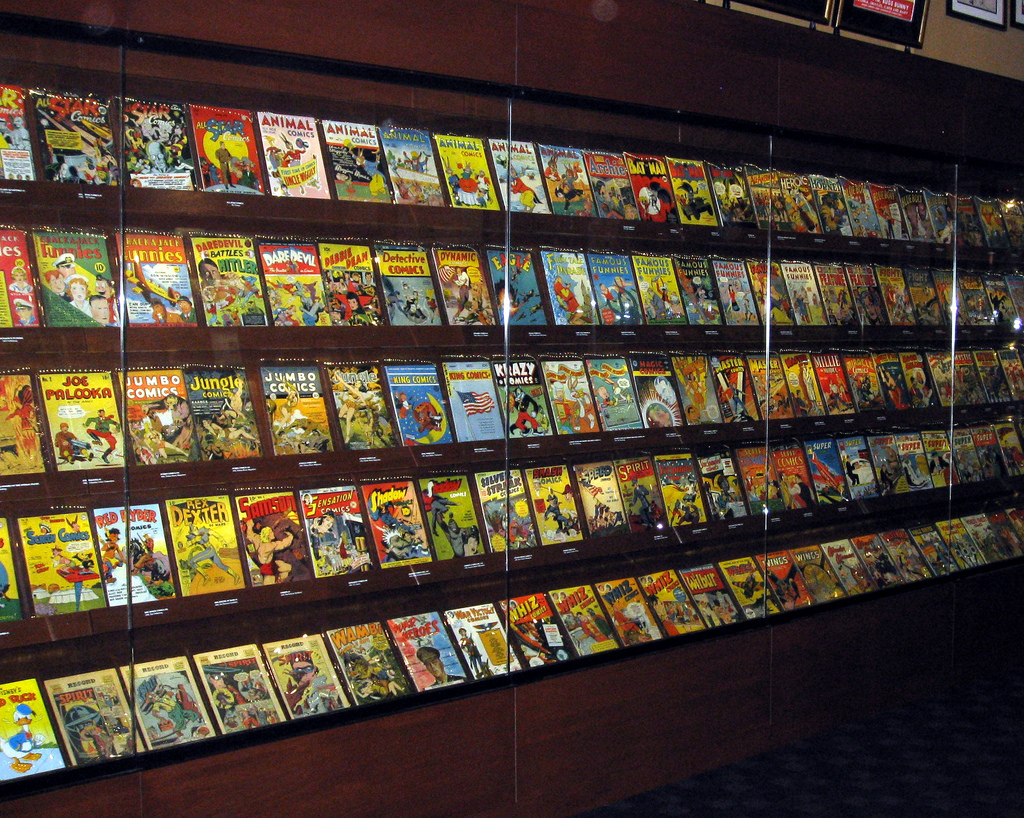 Comic book wall display