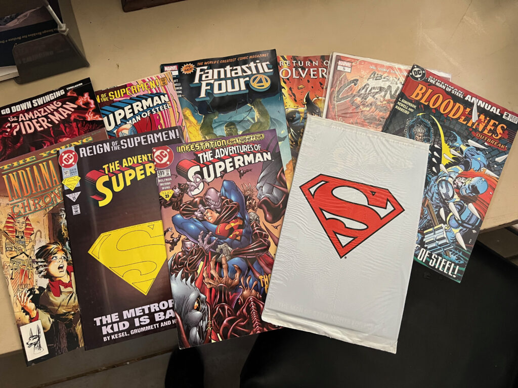 sample pack of comic books for FREE COMIC BOOK DAY in the high desert presented by the Superliterate Project